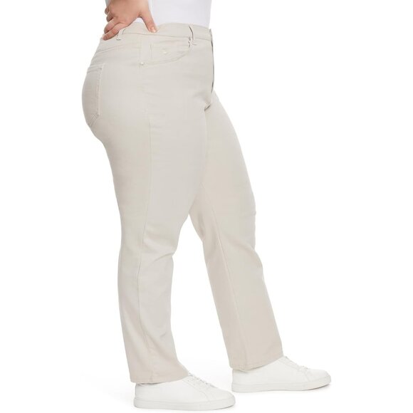 Women's Classic High Rise Tapered Jeans Plus Size Cotton Spandex - Picture 2 of 3